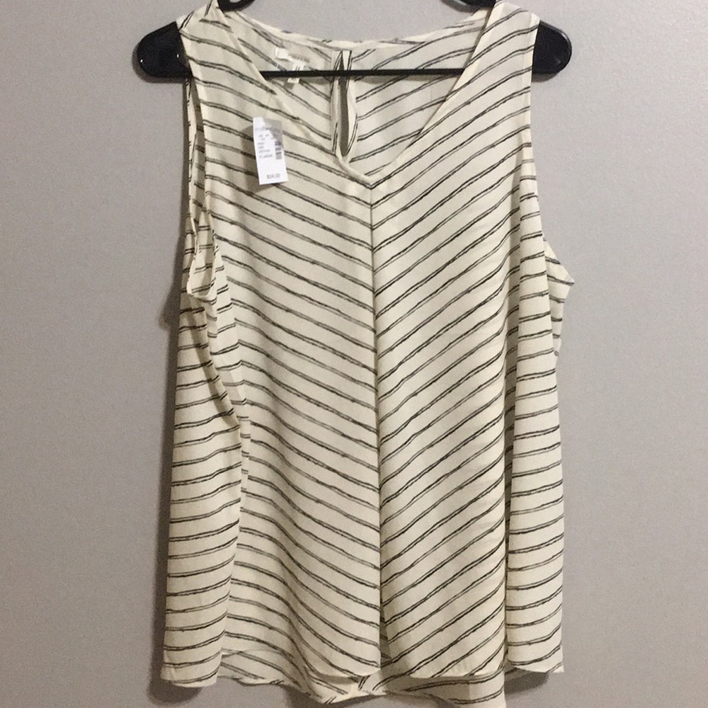 Cream and black blouse